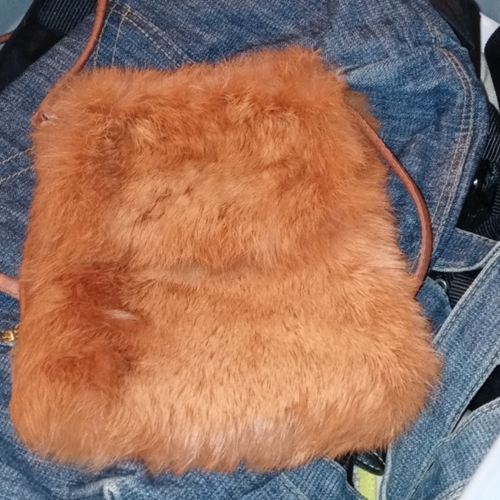 Wilson's leather fur crossbody purse